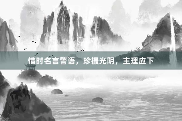 惜时名言警语，珍摄光阴，主理应下